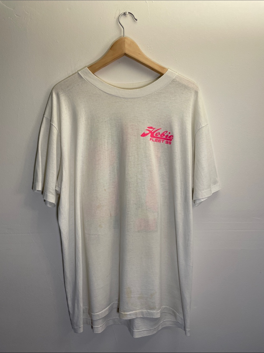 HOBIE Vintage Neon Miller Sand Dune Reggatta Single Stitch T-Shirt, Size L